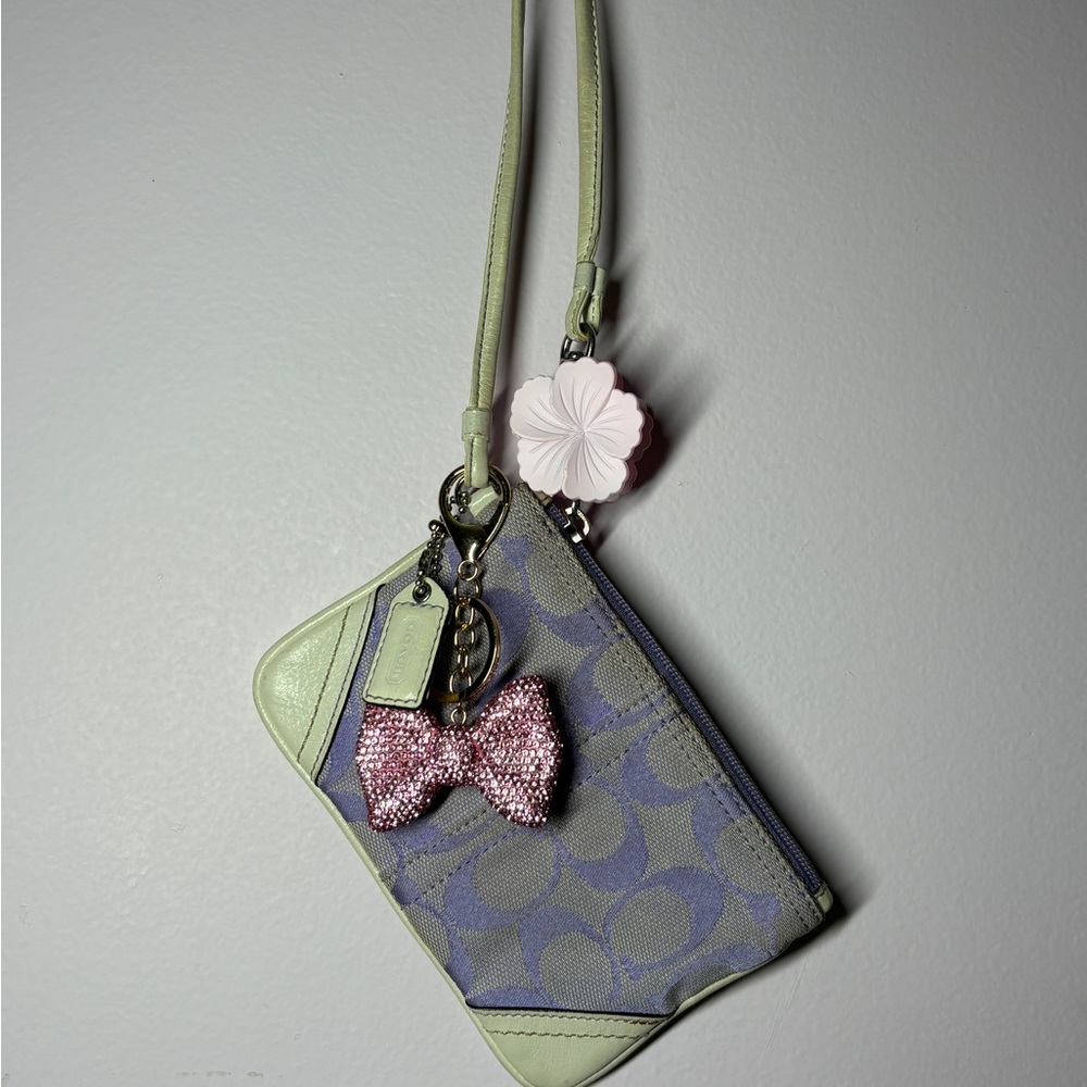 Purple coach Wristlet